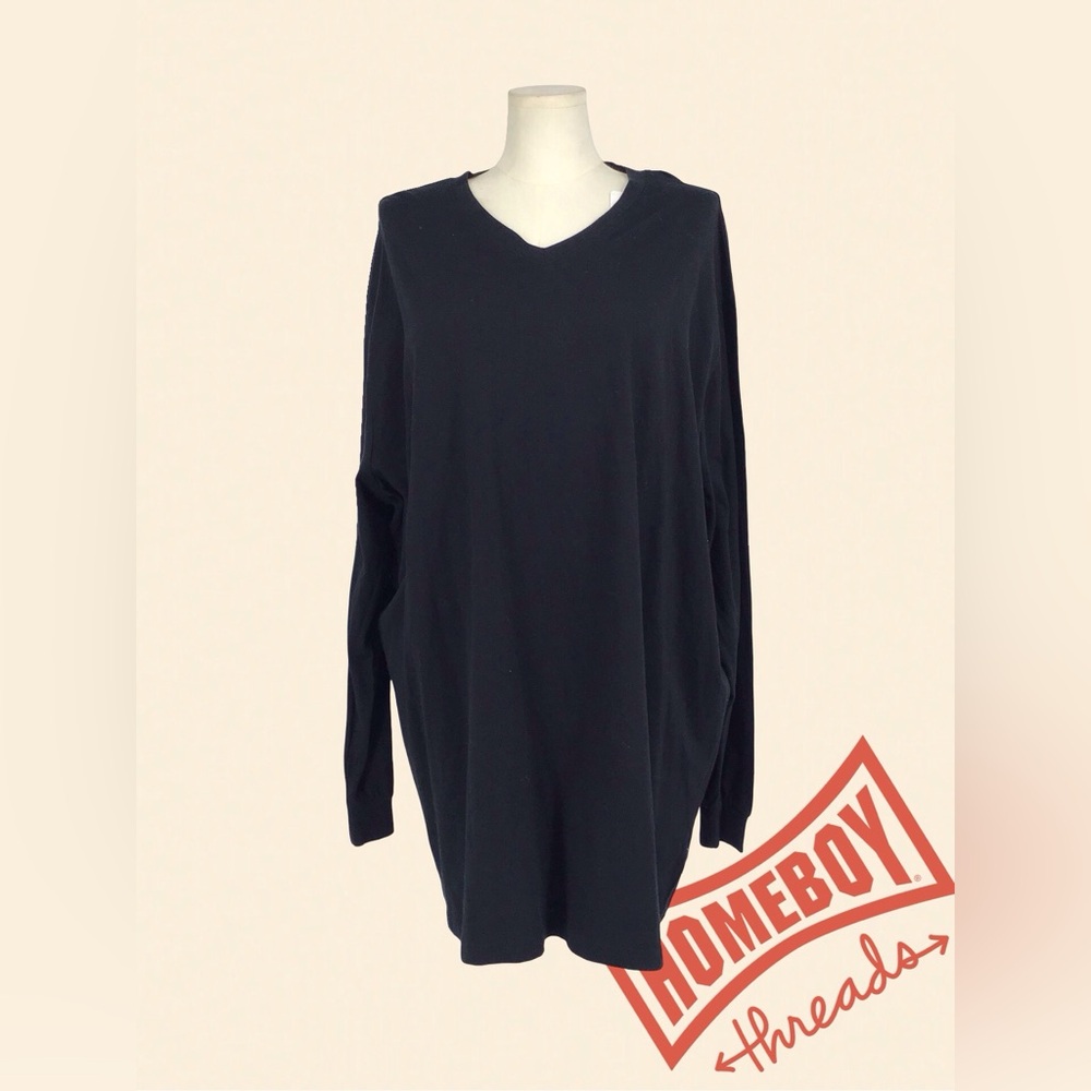 NWT Harbor Bay Black 3XLT Long Sleeve Shirt